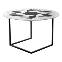 Esopo Cubic Coffee Table with Geometric Wheel by Antonio Saporito