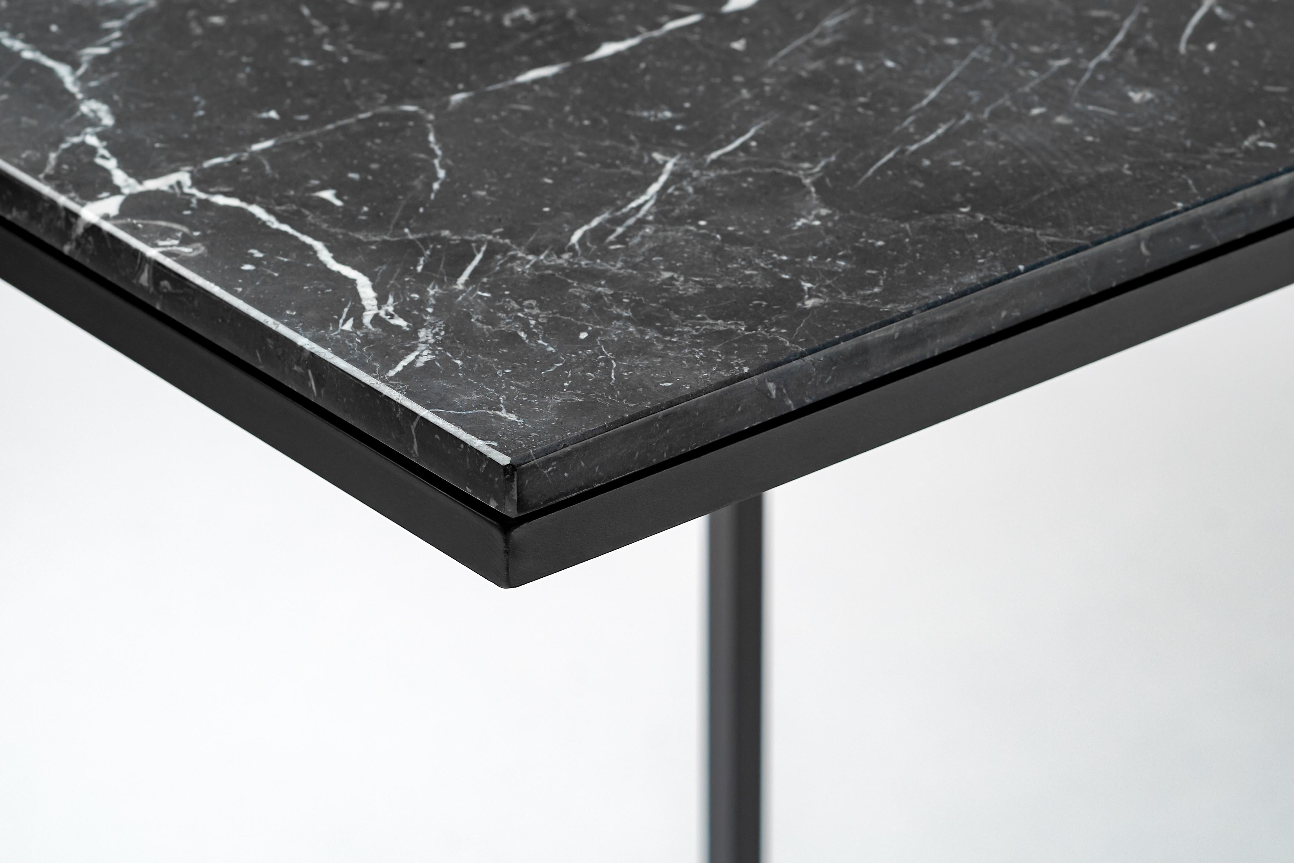 black modern side table