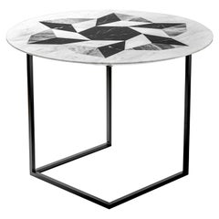 Esopo Side Table with Geometric Wheel by Antonio Saporito