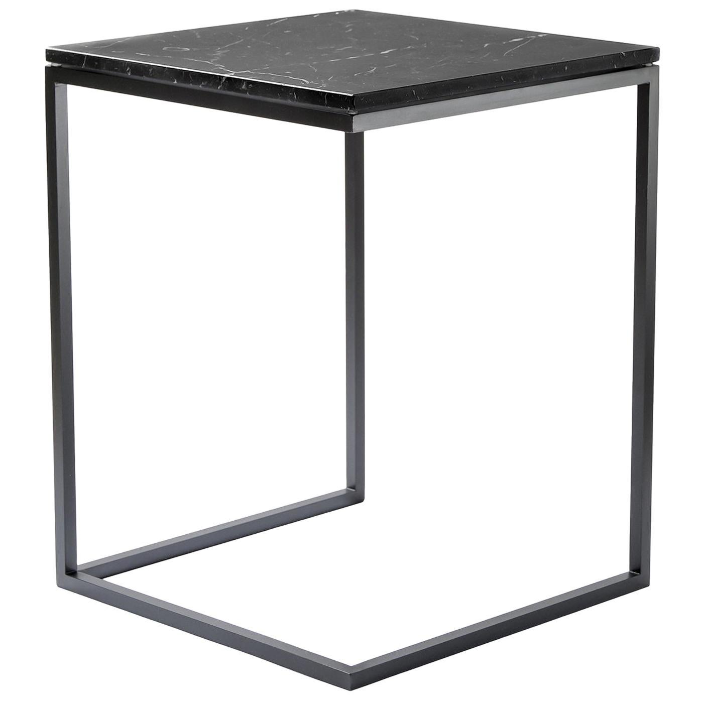 Esopo Tall Black Side Table by Antonio Saporito 