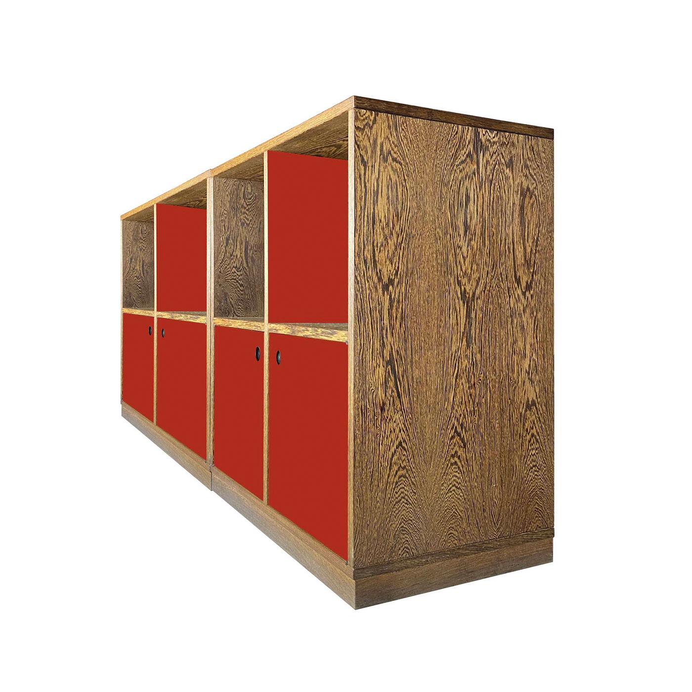 Wood Esotica Red Sideboard By Ferdinando Meccani For Sale