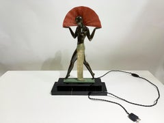 Espana Sculpture Spanish Dancer Table Lamp by Raymonde Guerbe for Max Le Verrier