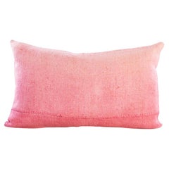 Espanyolet Pink Ombre Hand-Painted Vintage Linen Pillow 12"x20"