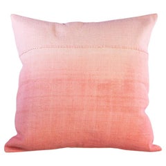 Espanyolet Pink Ombre Hand-Painted Vintage Linen Pillow 20"x20"