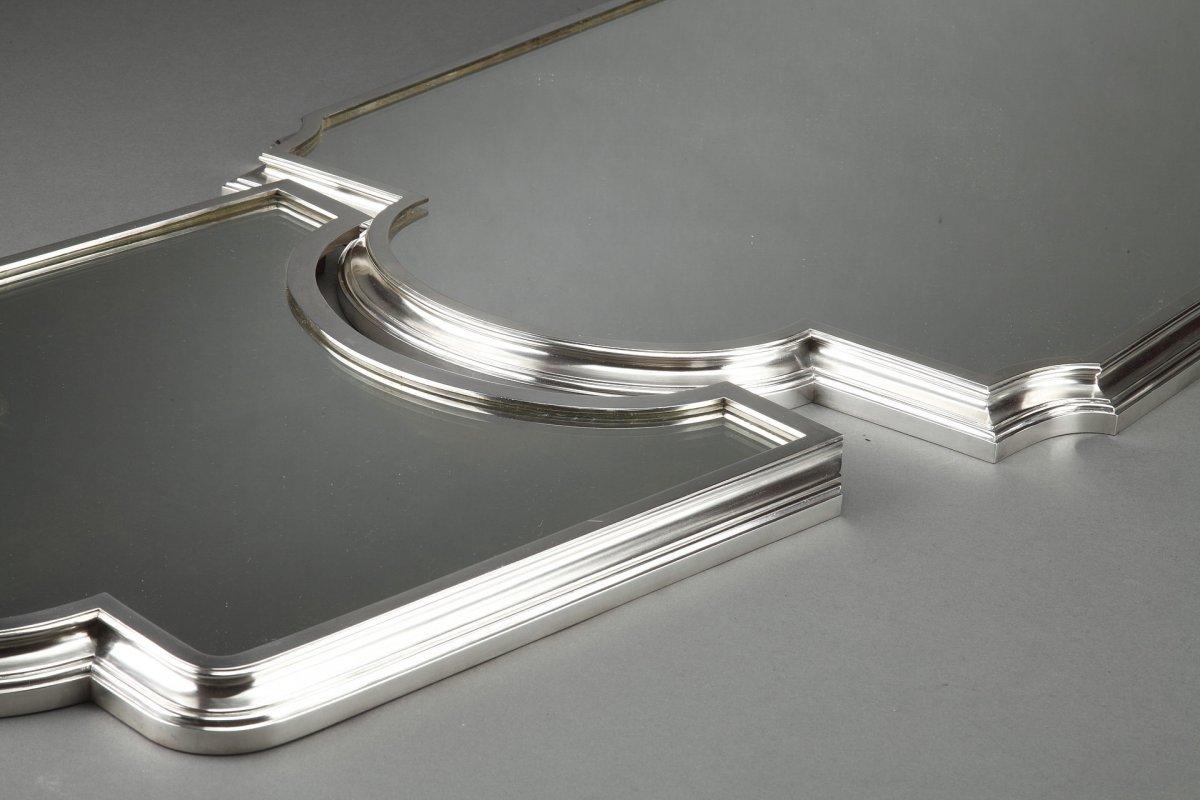 Argent sterling Surtout Table dans son coffre en Oak Fin du XIXe siècle en vente