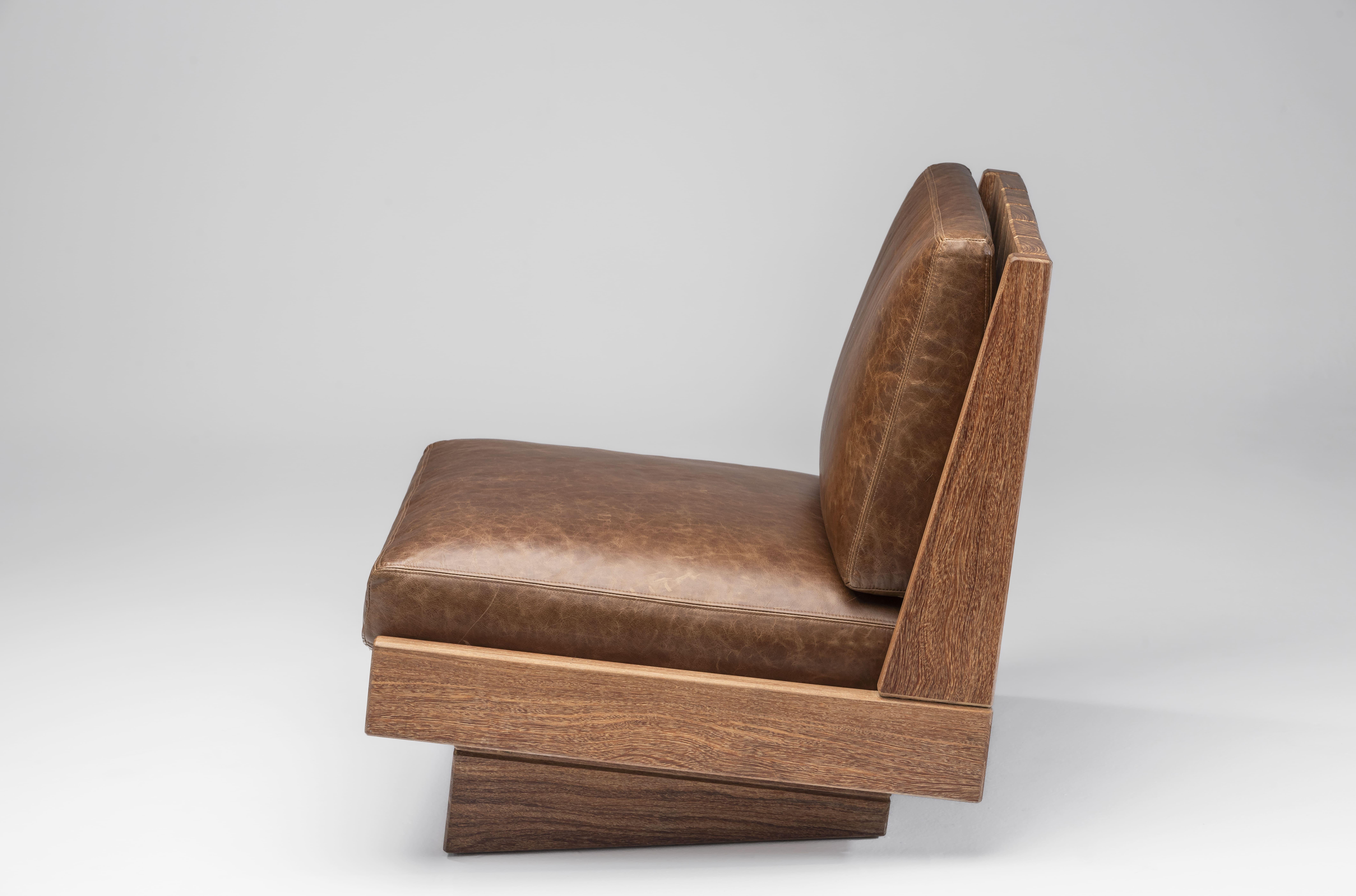 Brazilian Espécie - Armless Loungechair - 2024, Cumaru Wood - by Zanini de Zanine For Sale
