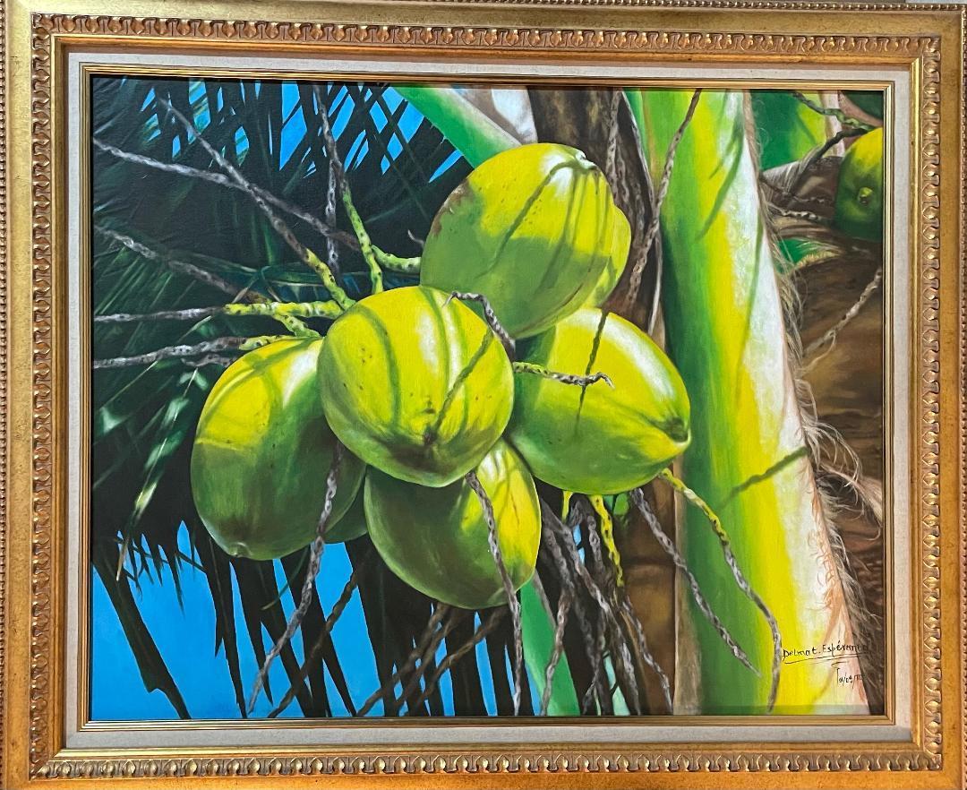 Haiti-Nussbaumholz – Painting von Esperanta Delmat