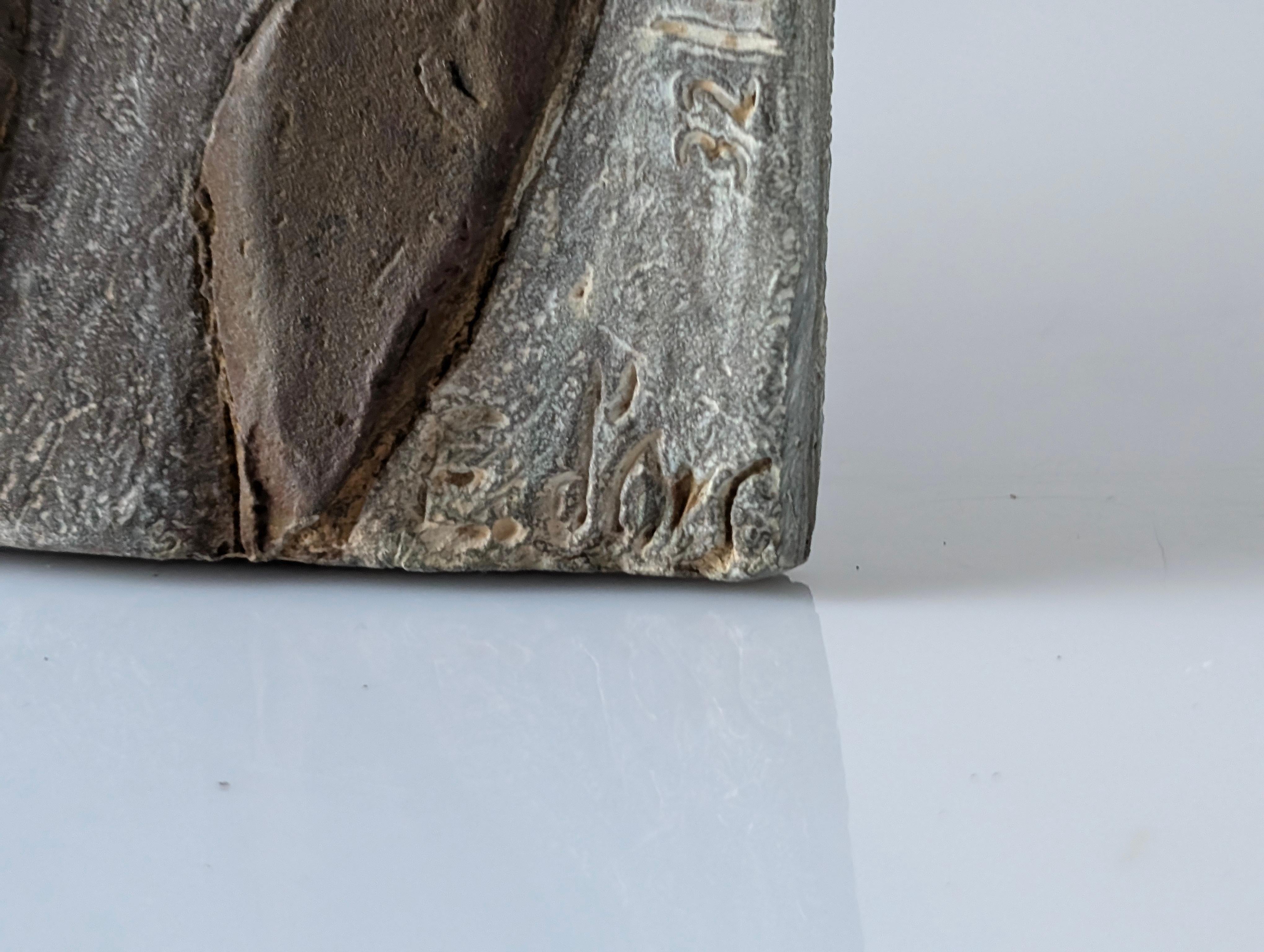 Esperanza d'Ors Bronze Relief Plaque Figurative Sculpture Spain 1990s in vendita 4