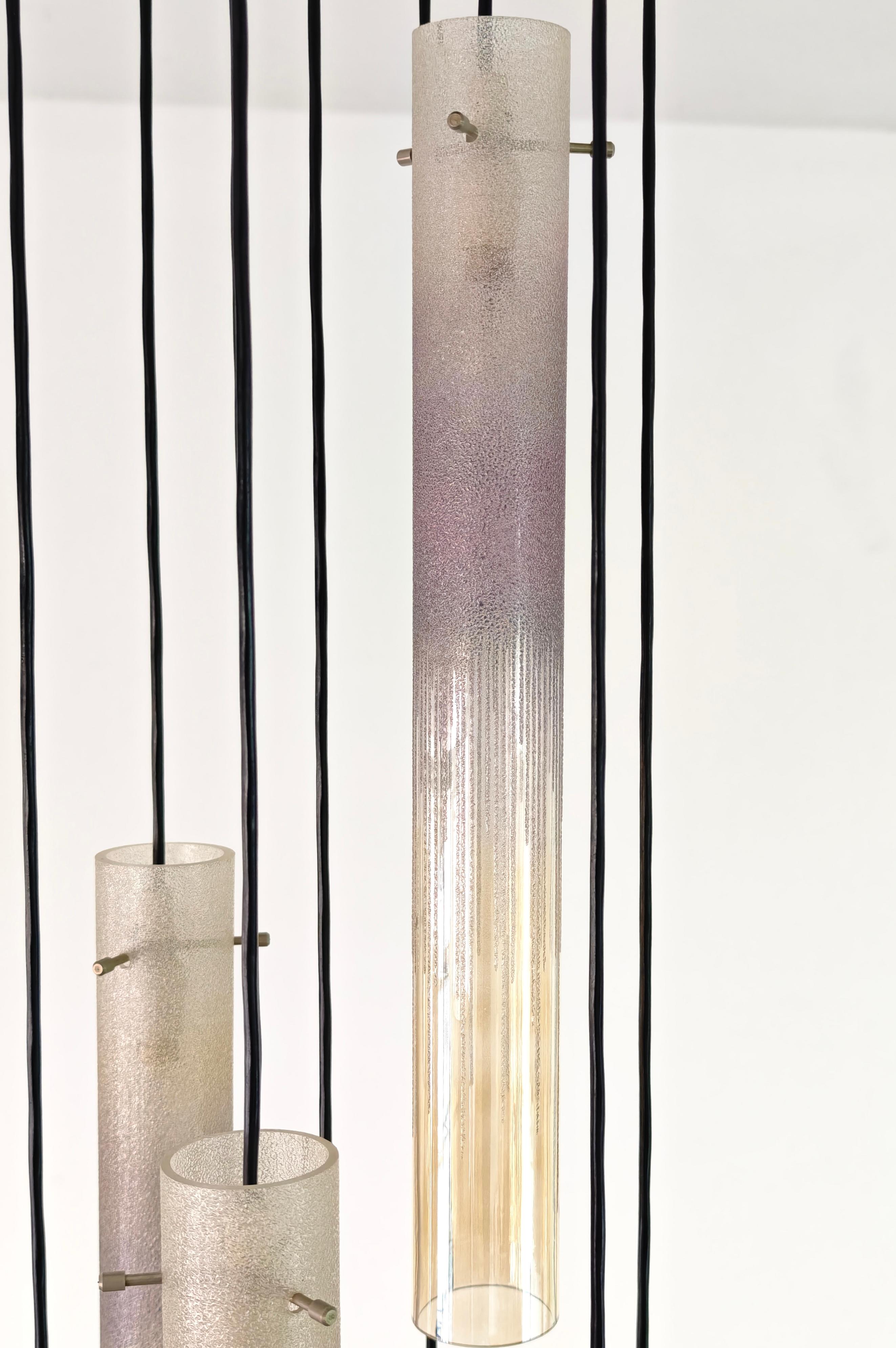 Lámpara Colgante Esperia con Cristal de Murano Producción Moderna de Mediano Siglo Italia Años 70 en venta 4