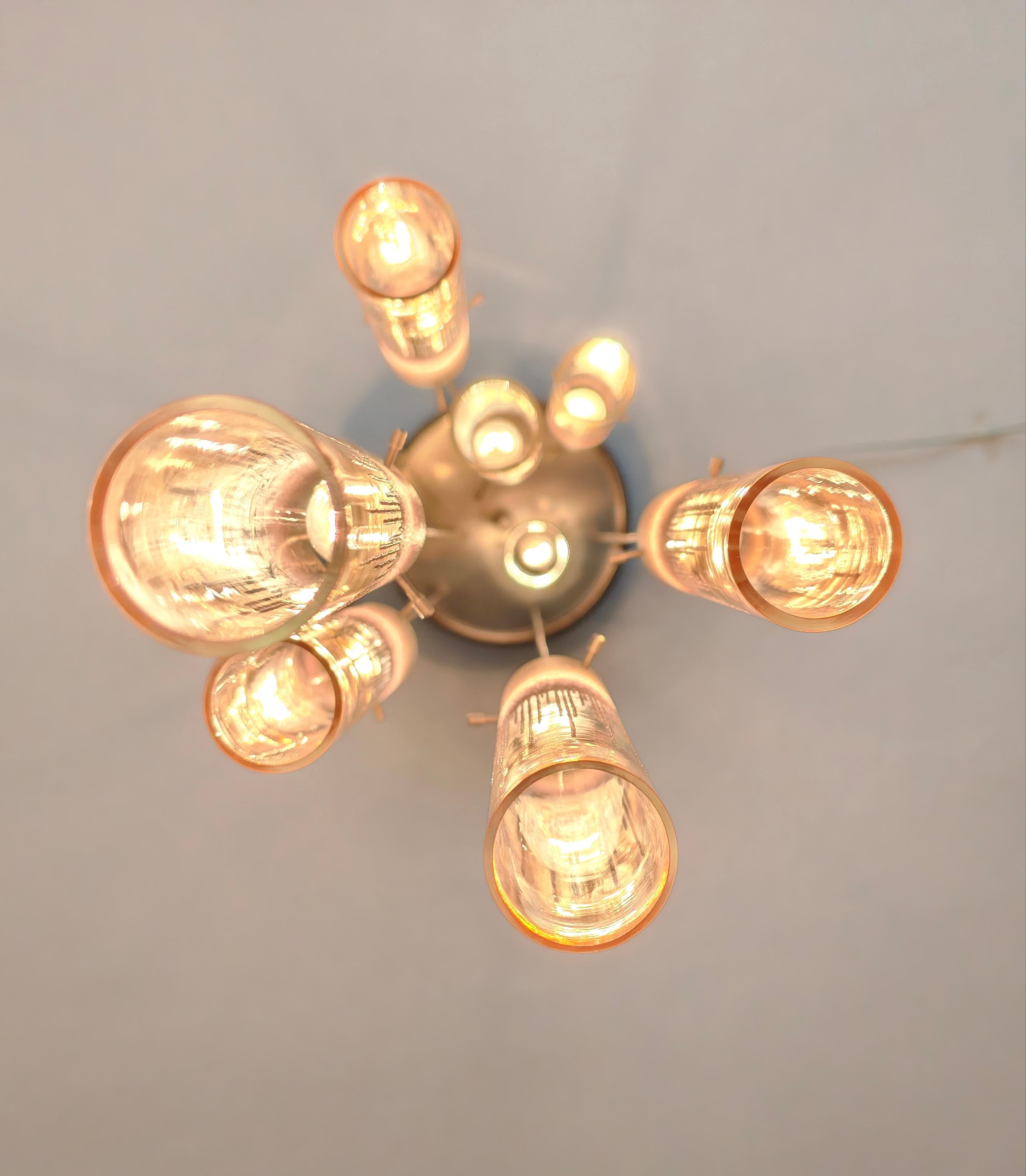 Lámpara Colgante Esperia con Cristal de Murano Producción Moderna de Mediano Siglo Italia Años 70 en venta 8