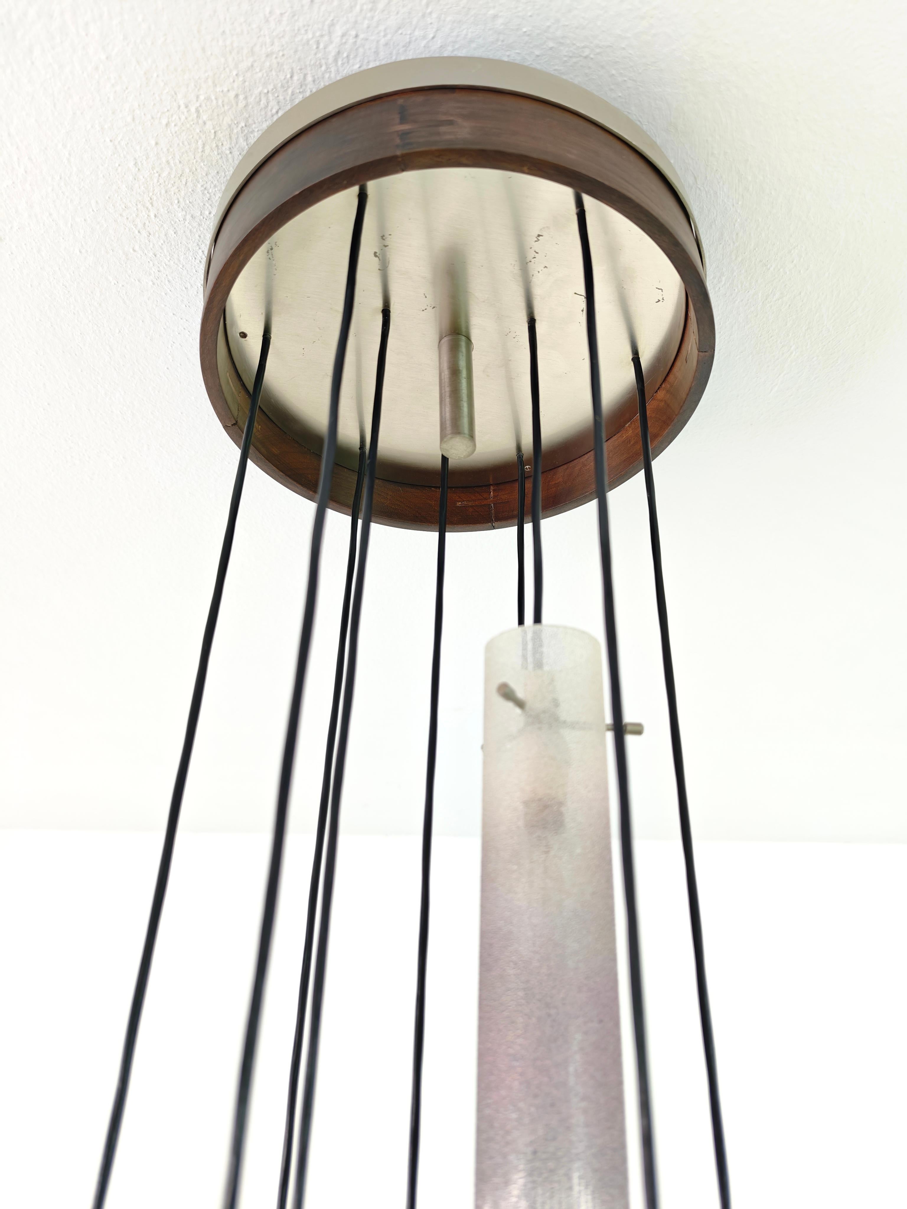 Lámpara Colgante Esperia con Cristal de Murano Producción Moderna de Mediano Siglo Italia Años 70 en venta 9