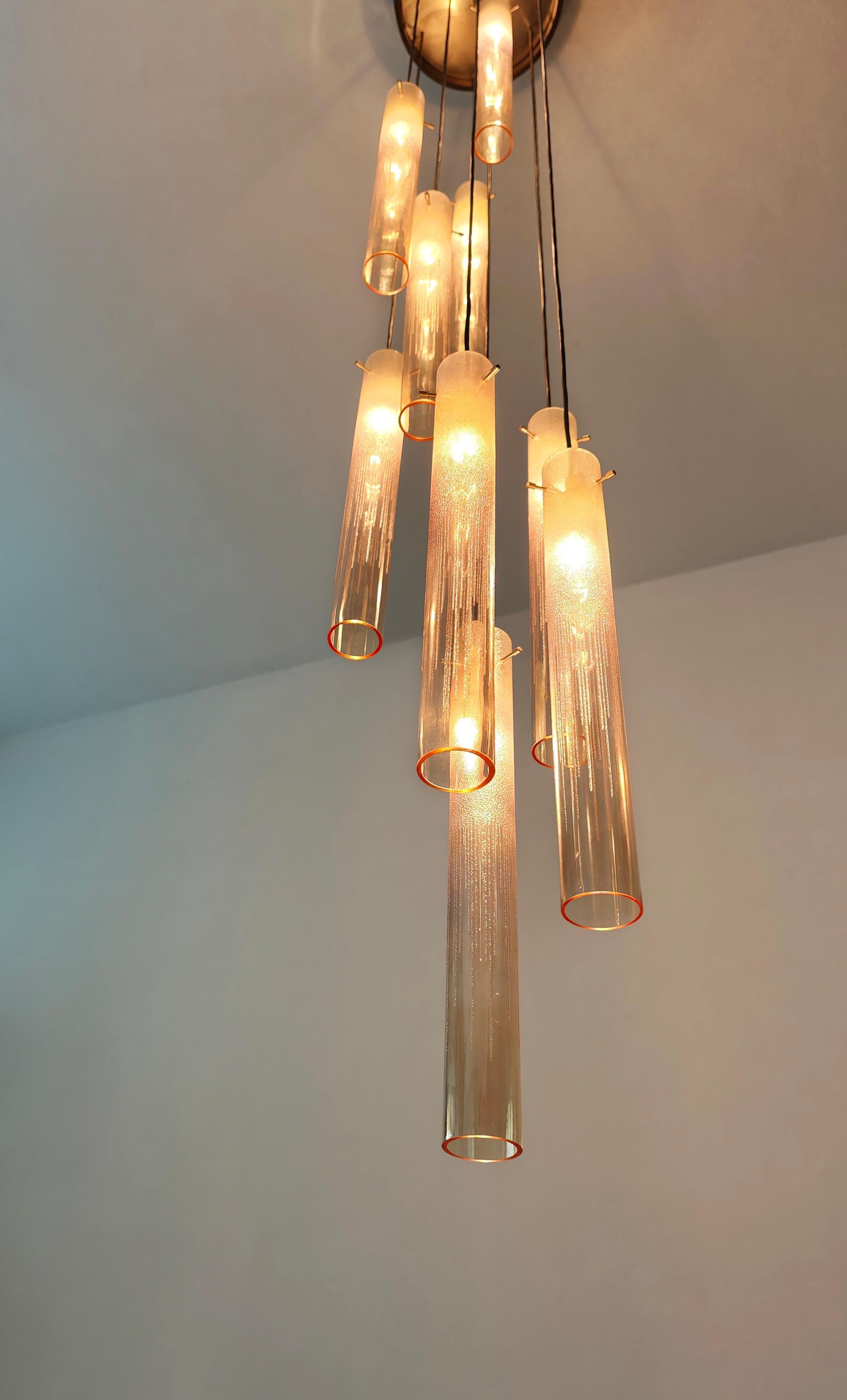Lámpara Colgante Esperia con Cristal de Murano Producción Moderna de Mediano Siglo Italia Años 70 Moderno de mediados de siglo en venta