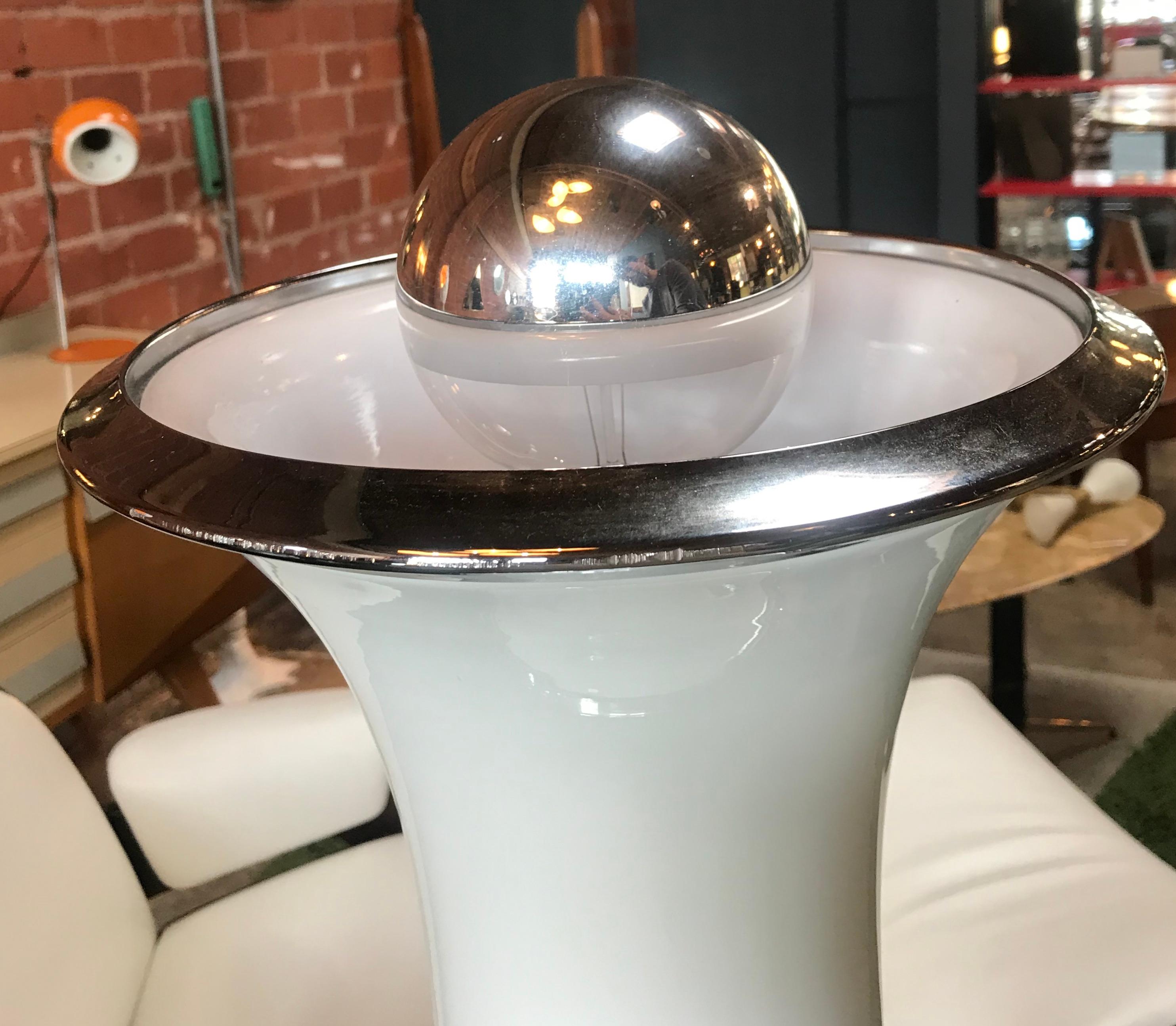 Chrome Esperia Rare Floor Lamp Space Age, Italy, 1970s