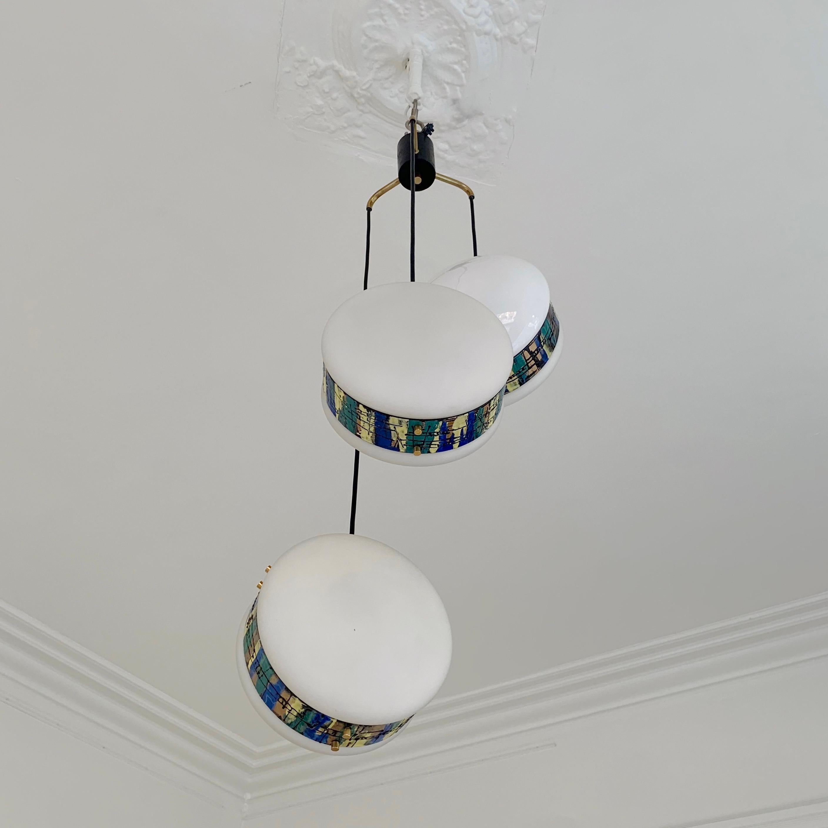 Esperia Signed Chandelier by Angelo Brotto, circa 1960, Italy For Sale 3