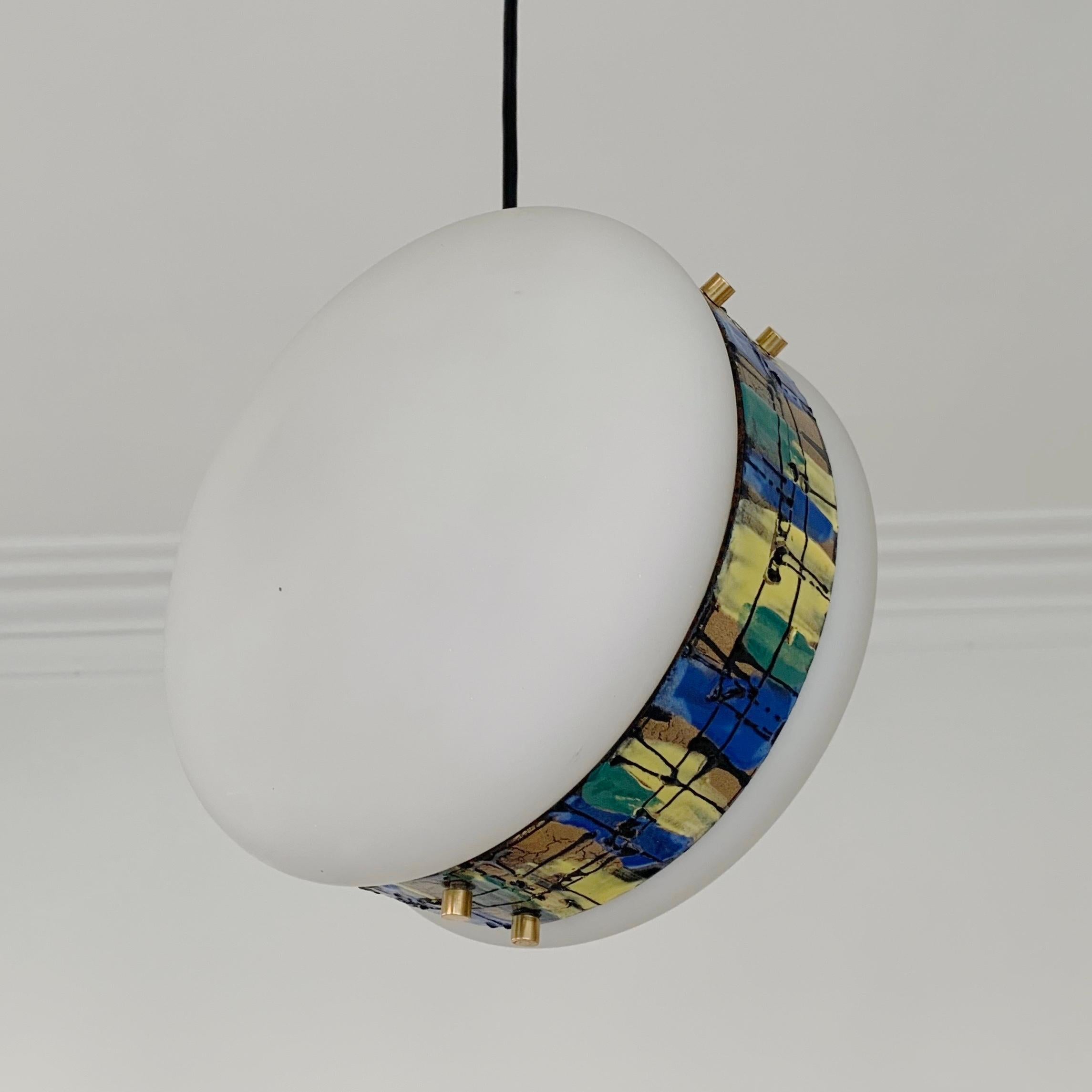 Esperia Signed Chandelier by Angelo Brotto, circa 1960, Italy For Sale 4