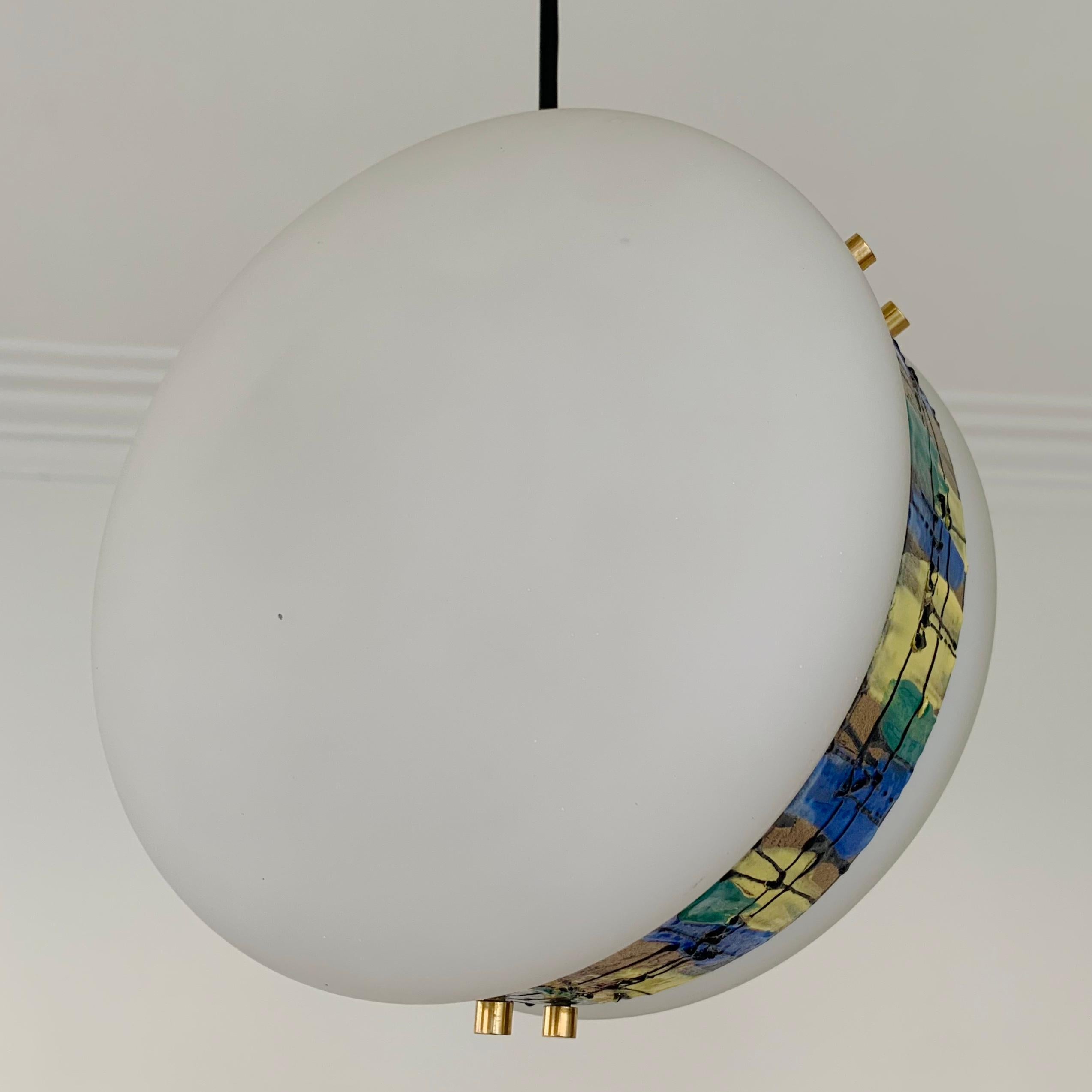 Esperia Signed Chandelier by Angelo Brotto, circa 1960, Italy For Sale 7