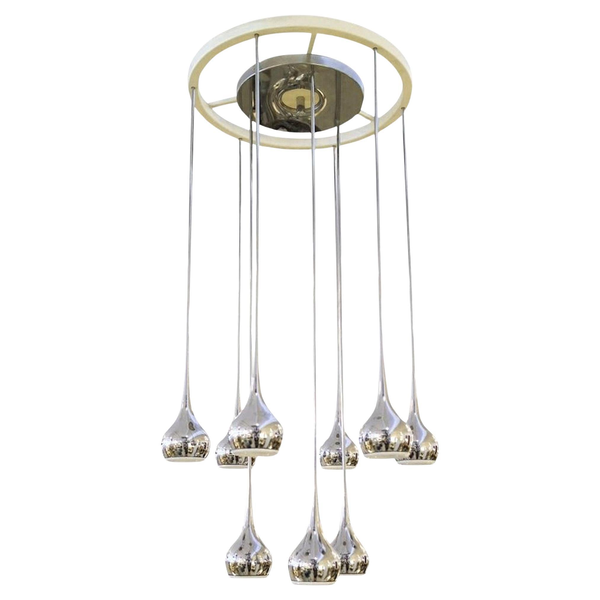 Esperia signed Mid-Century chandelier