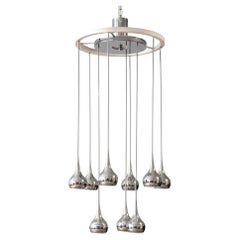 Esperia chrome Mid-Century chandelier