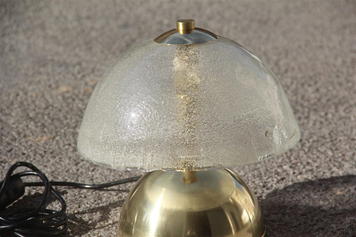 Esperia table lamp round glass brass gold 1970 Italian design.
1 light bulb E14 max 40 watt.