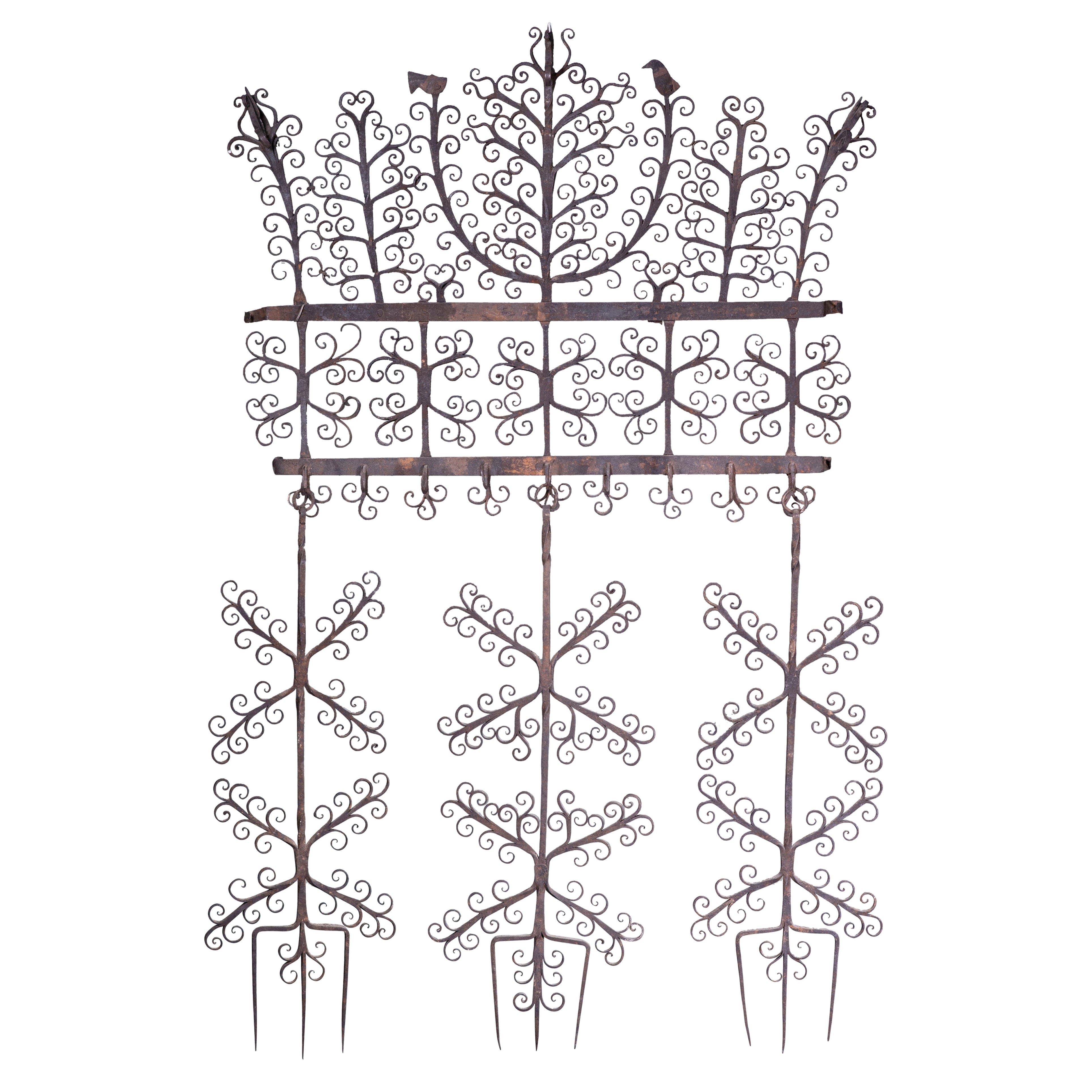 Espetera. Wrought iron. 19th century. For Sale