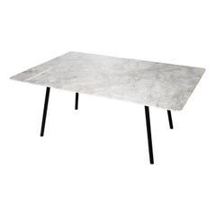Espiga steel and white marble Dinning Table