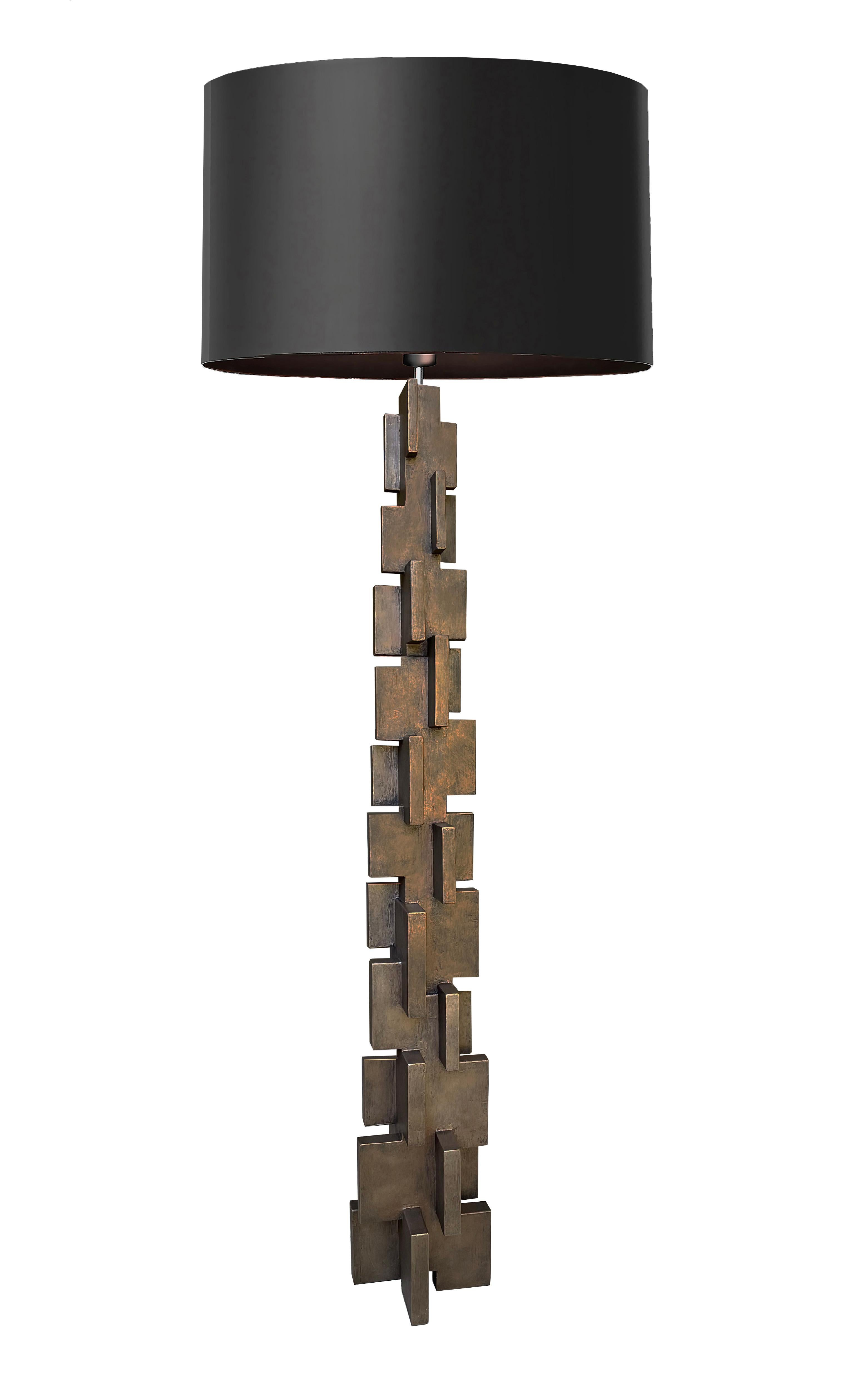 Espina floor lamp by Daniel Schneiger
Dimensions: D 23 x W 23 x H 132 cm
Materials: Wood and resin
Shade not included. Custom finishes available.

All our lamps can be wired according to each country. If sold to the USA it will be wired for the
