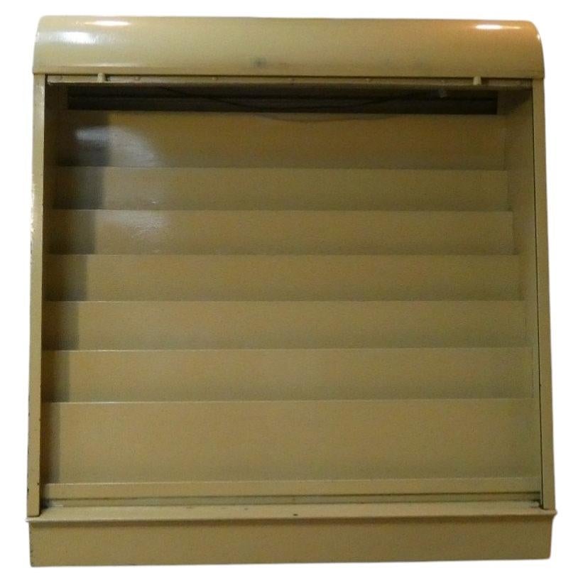 Vintage Metal Display Rack, Cream Finish, Italy, Circa 1960 For Sale