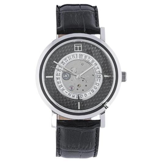 Esposto Automatic Watch with Black Leather, Carbon Fibre and Stainless Steel For Sale