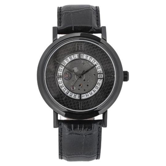 Esposto Automatic Watch with Leather, Carbon Fibre and IP Plated Stainless Steel For Sale