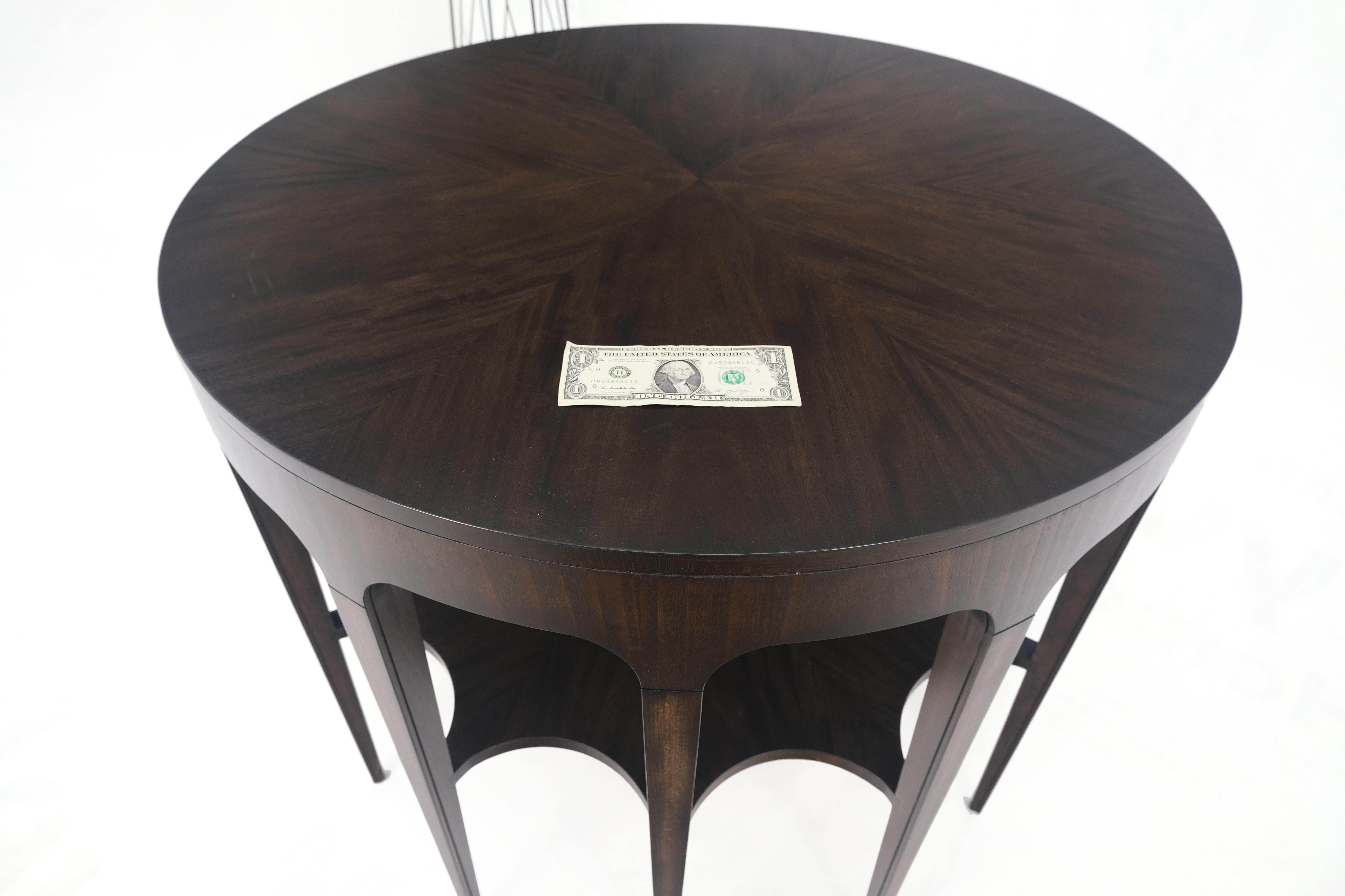 Espresso Mahogany 12 Legged Round Center Library 3' Diameter Table Stand MINT! For Sale 6