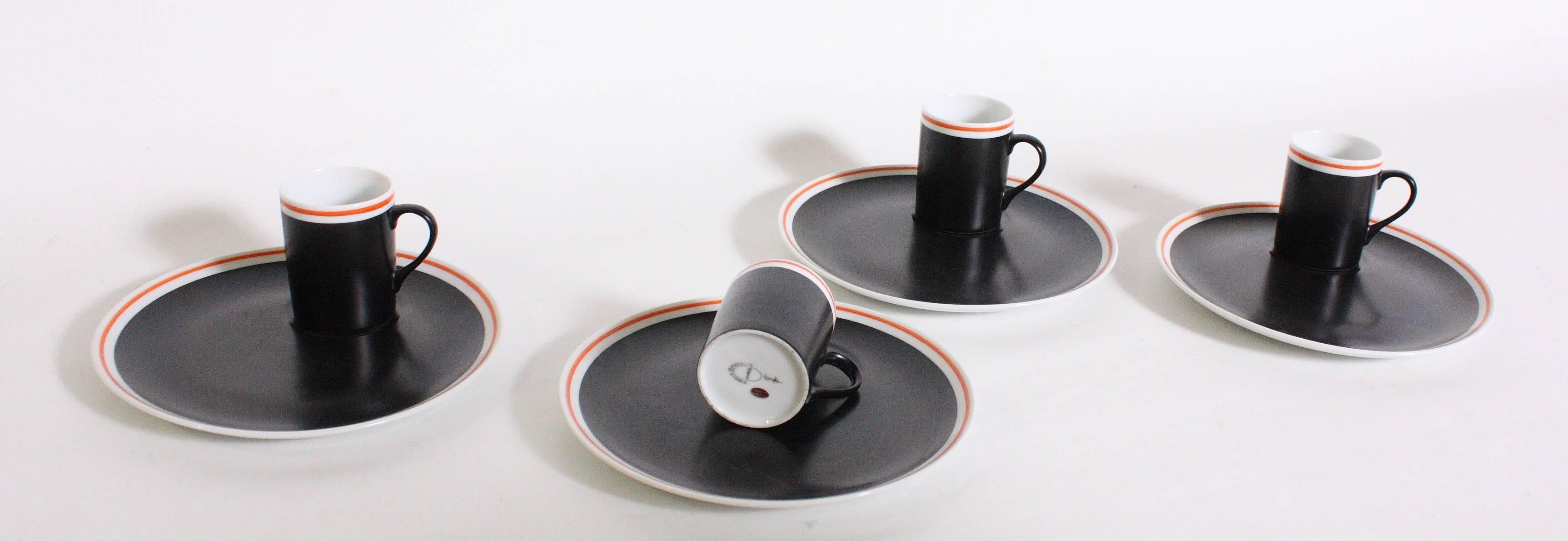 The Lagardo Tackett tea or espresso set of cups and saucers is a stunning blend of artistry and functionality. Crafted with meticulous attention to detail, these sets are a testament to Lagardo Tackett's unique design aesthetic. 

The cups are