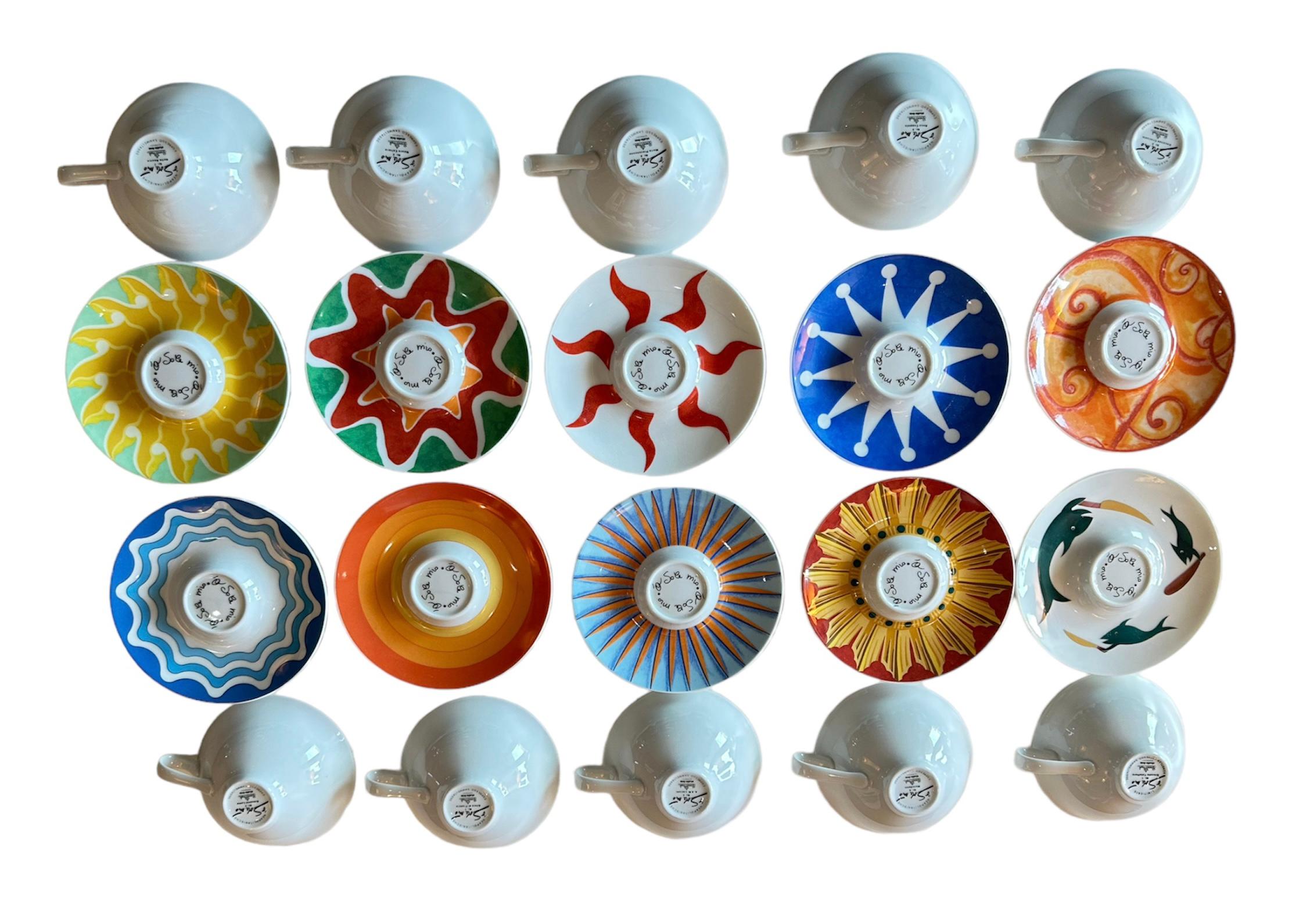 Espresso Porcelain - O Sole Mio for Rosenthal-Beautiful Set of 10. Pictures speak a thousands words. 

Ready for rehoming.