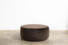 Espresso Velvet Custom Ottoman