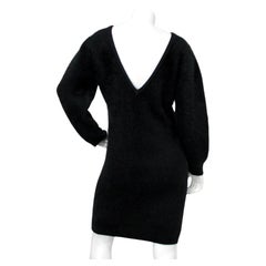 Esprit Black Angora Blend Knit Sweater Dress