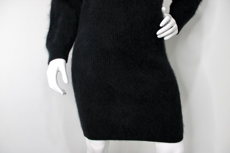 esprit knitted dress Black Angora Blend Knit Sweater For Sale at 1stDibs style-number:V255123
