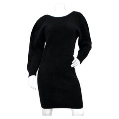 Esprit Black Angora Blend Knit Sweater Dress