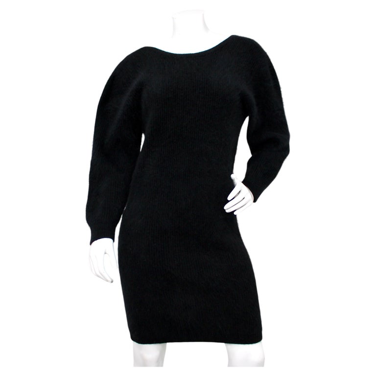 esprit knitted dress Esprit Black Angora Blend Knit Sweater Dress