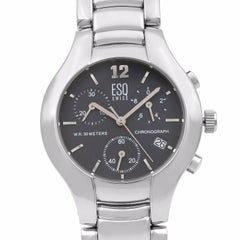 ESQ by Movado Previa Steel Chronograph Gray Dial Quartz Mens Watch E5113