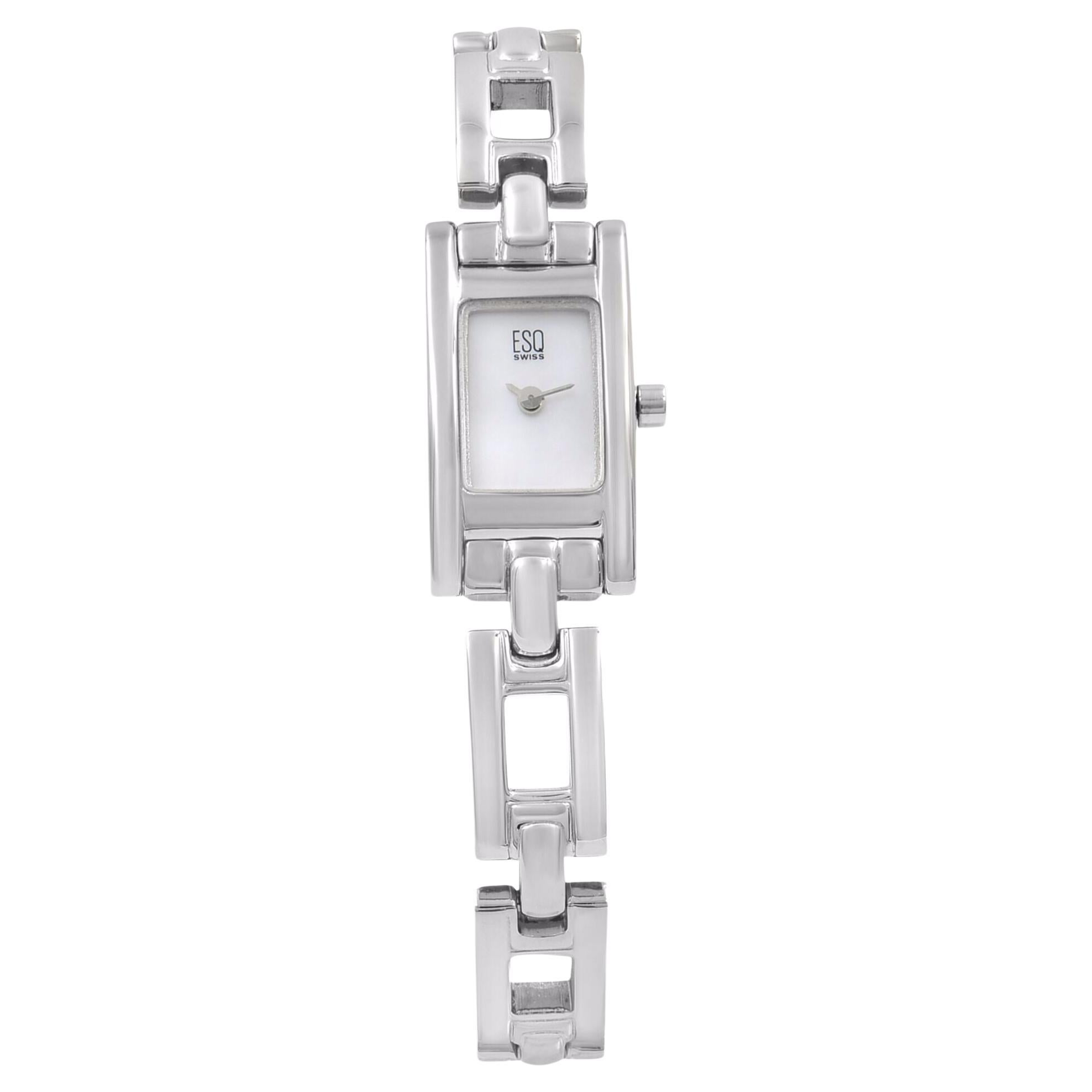ESQ Flair Stainless Steel White MOP Dial Ladies Quartz Watch E5278