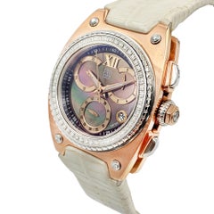 ESQ Movado Fusion Retrograde Gold Tone Steel MOP Dial Ladies Watch 07101300