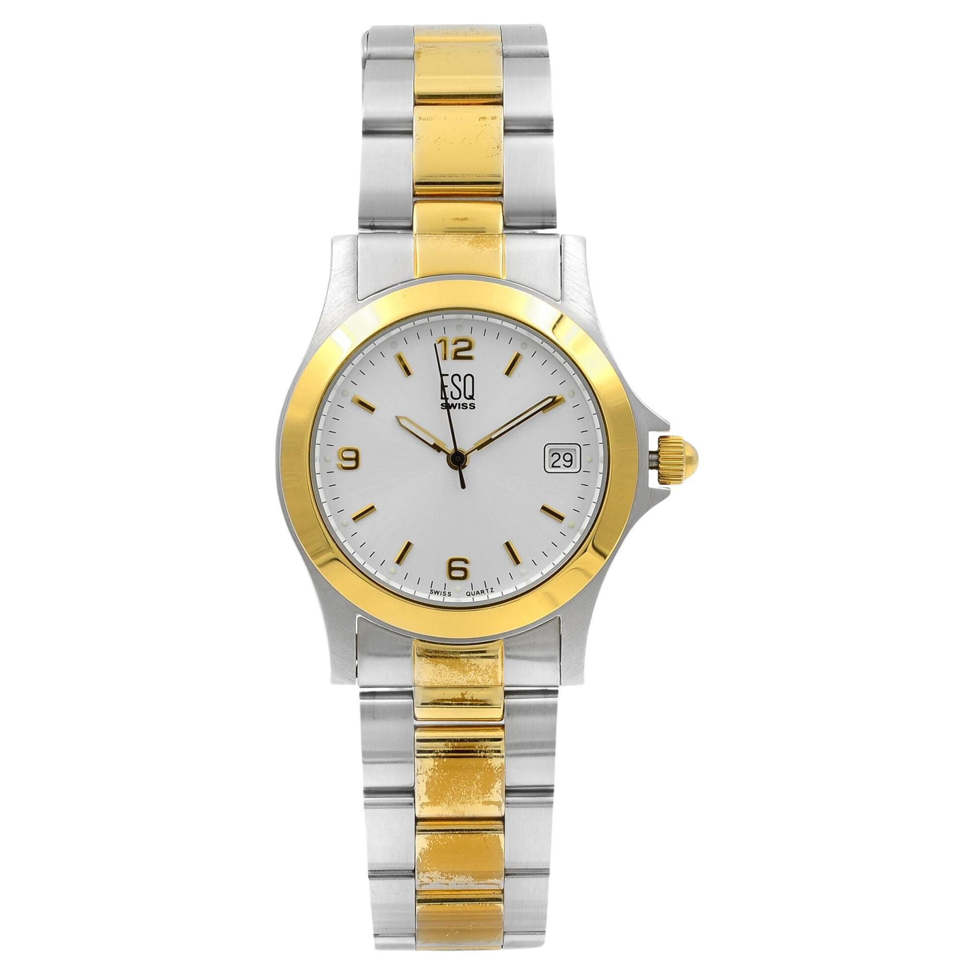 ESQ Movado Men's 7300487 Classic Two-Tone Bracelet Silver Dial Watch