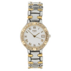 Esquire Stainless Steel & Gold Plated Ladies Date