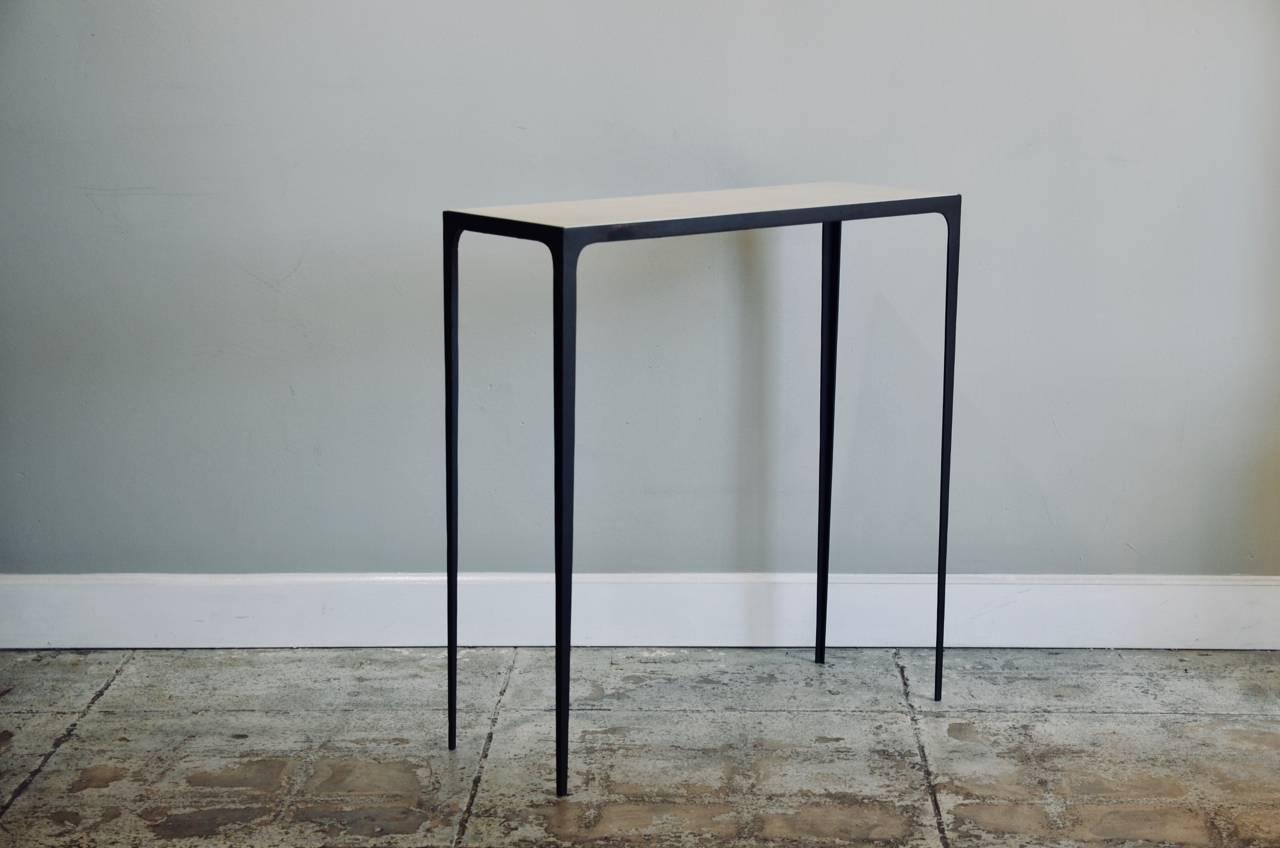 black wrought iron console table