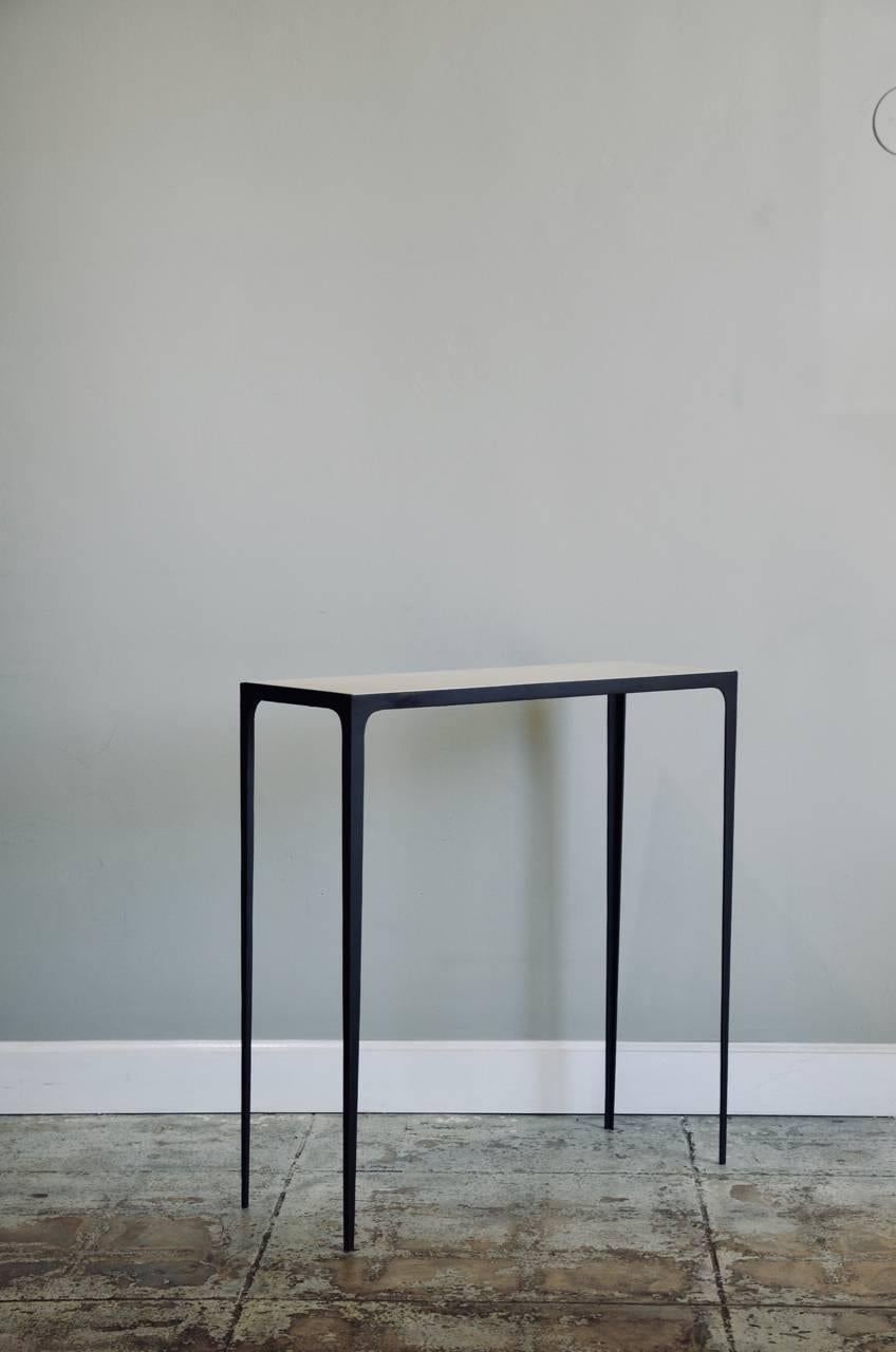Contemporary 'Esquisse' Wrought Iron and Parchment Console by Design Frères For Sale