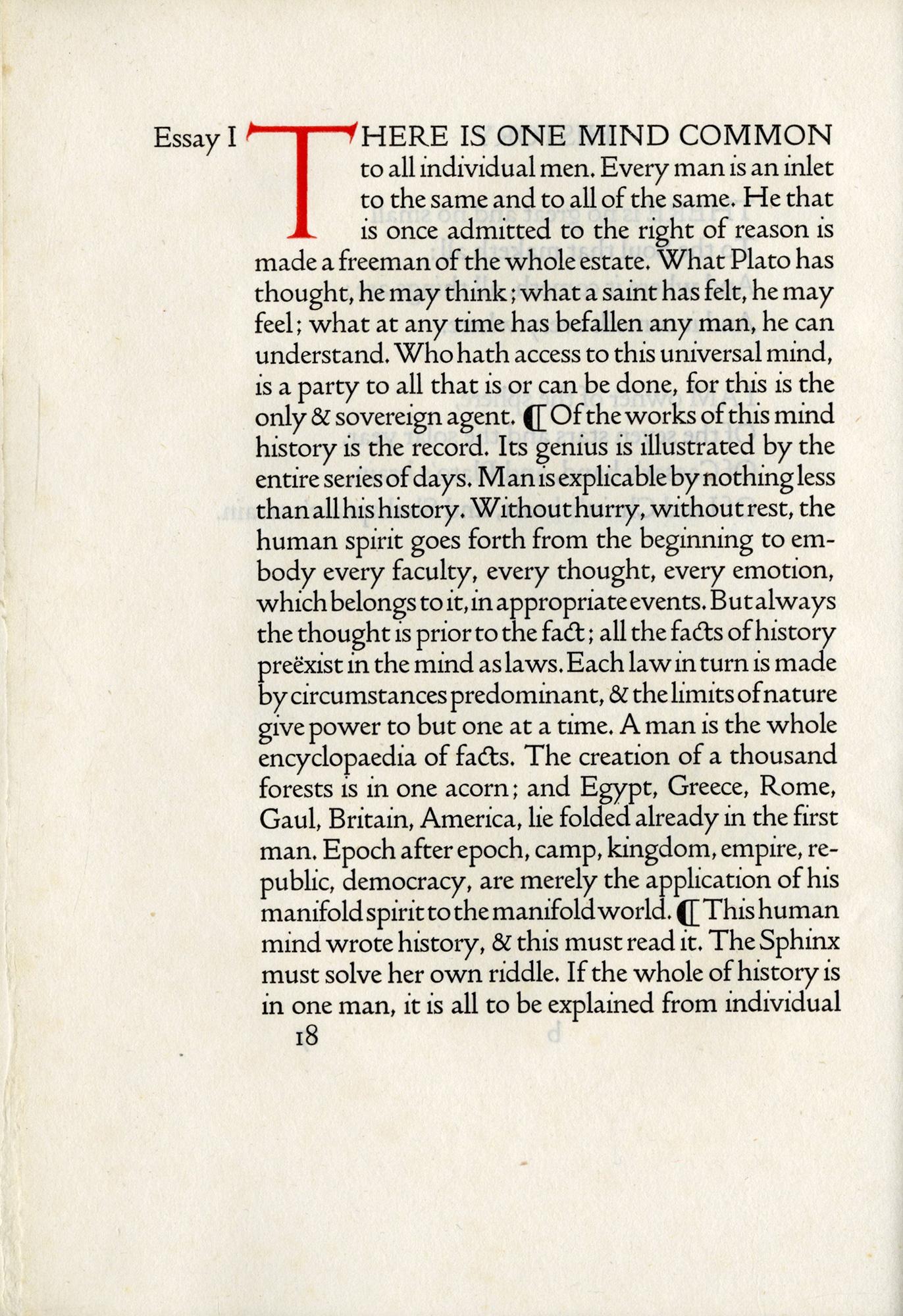 20ième siècle Essays de Ralph Waldo Emerson, avec préface de Thomas Carlyle en vente
