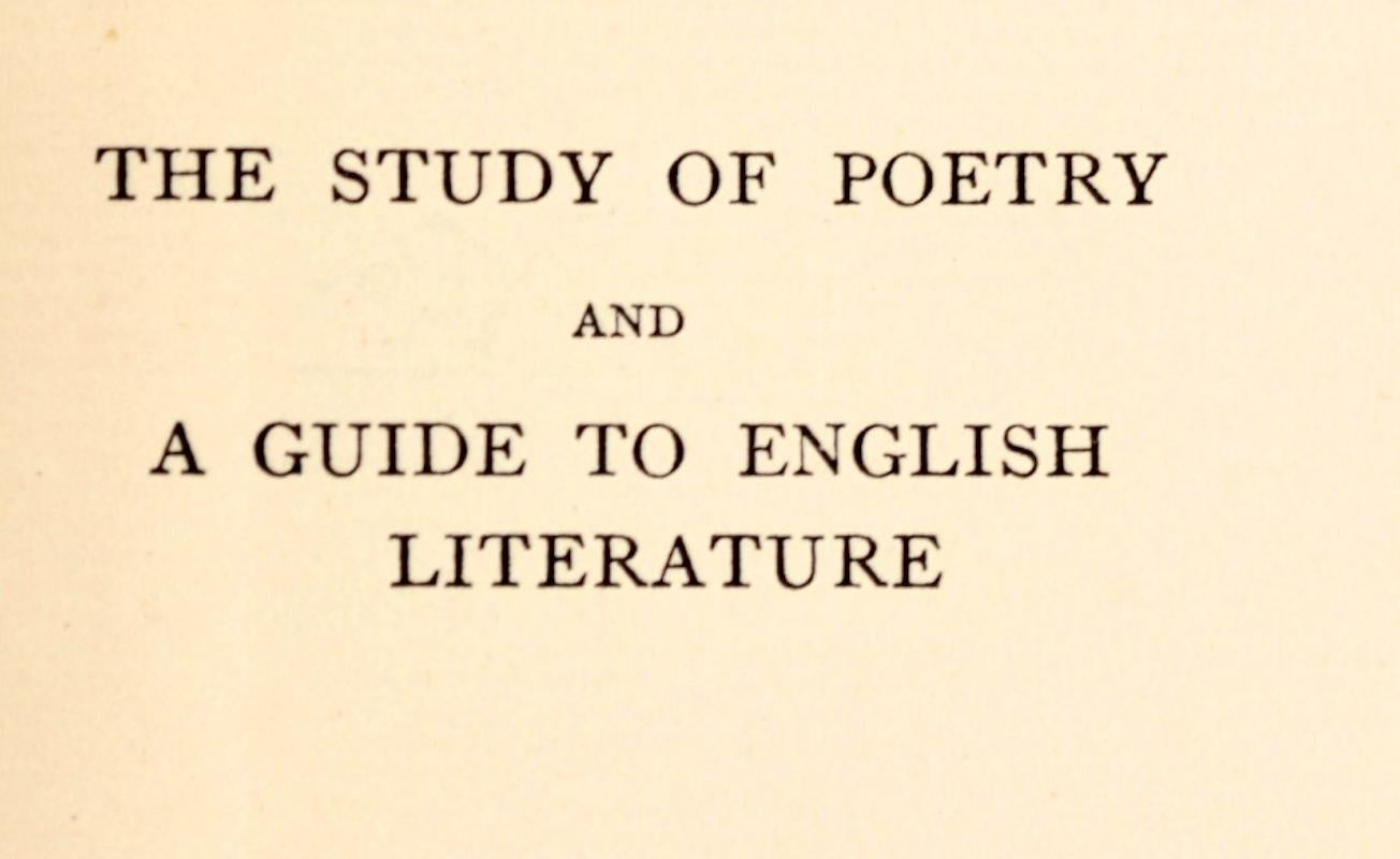 the study of poetry by matthew arnold