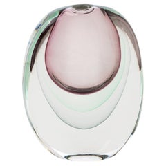 Essence Amethyst, Green and Gray Blown Glass Medium Vase