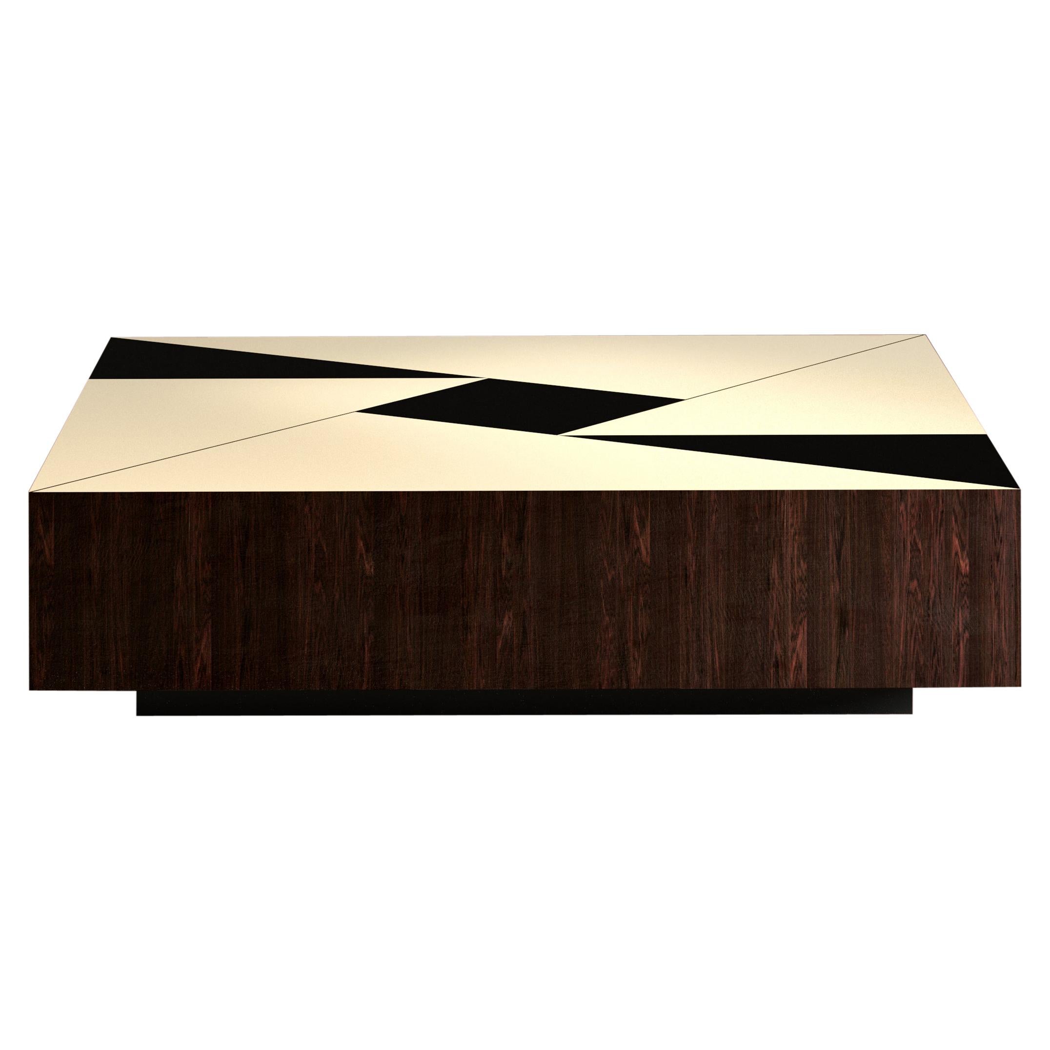 Essence Low Coffee Table Glossy Graphic Lacquered Wood