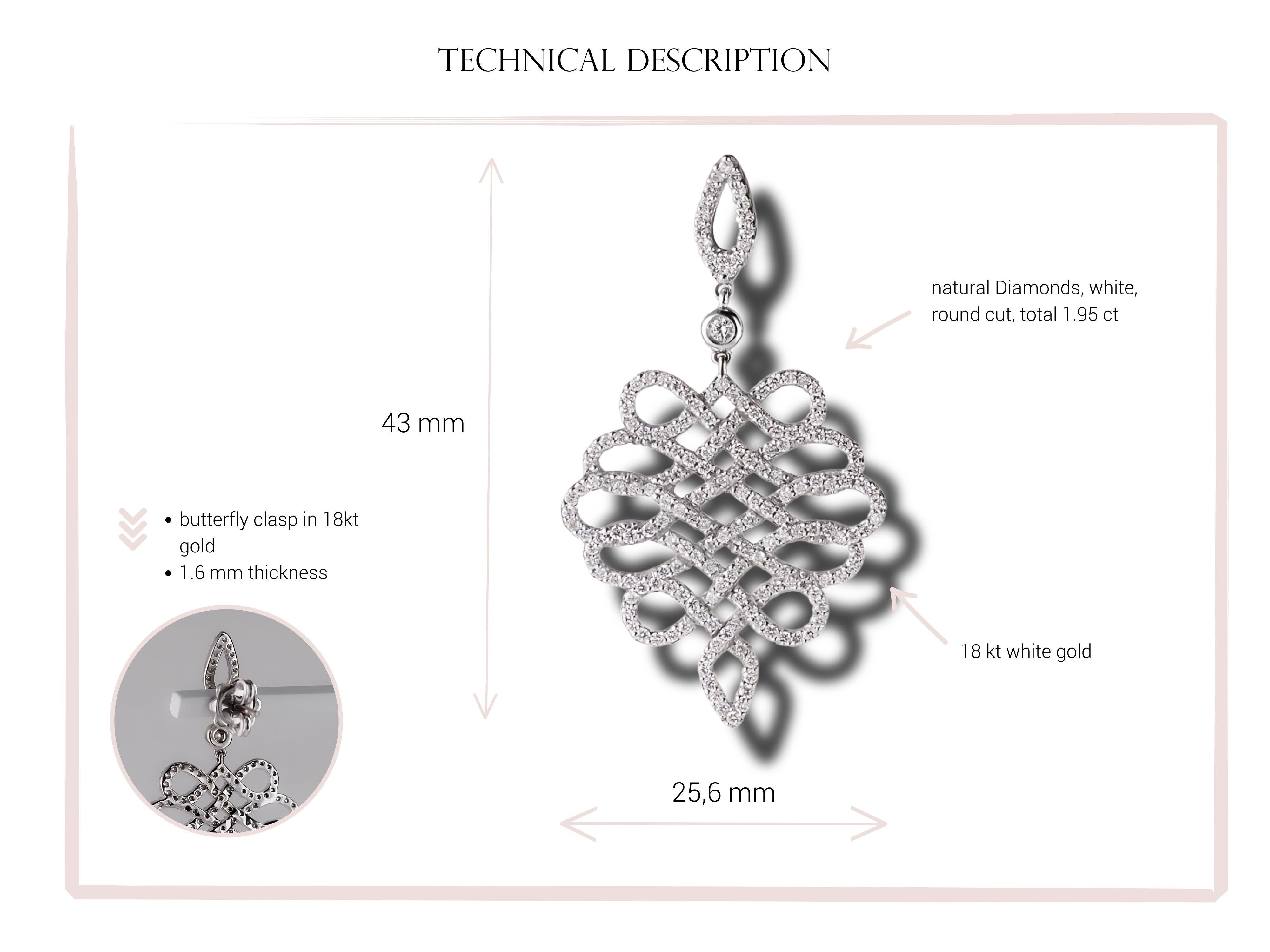 Essence of Flow : Boucles d'oreilles en or 18kt avec diamants blancs naturels Unisexe en vente