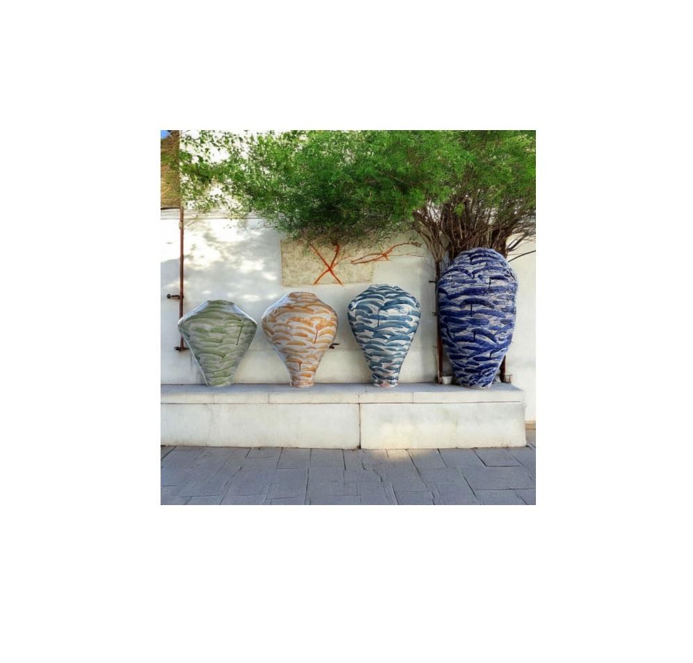 Essence of Form Pinselstrich Kobaltblaue handgefertigte Vase von Onofrio Acone im Angebot 2
